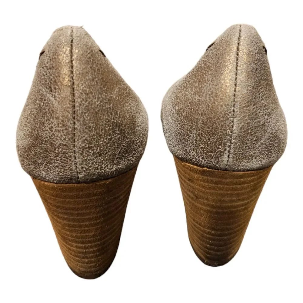 EILEEN FISHER Platinum Hawk‎ Block Heel Pump - Size 7 1/2